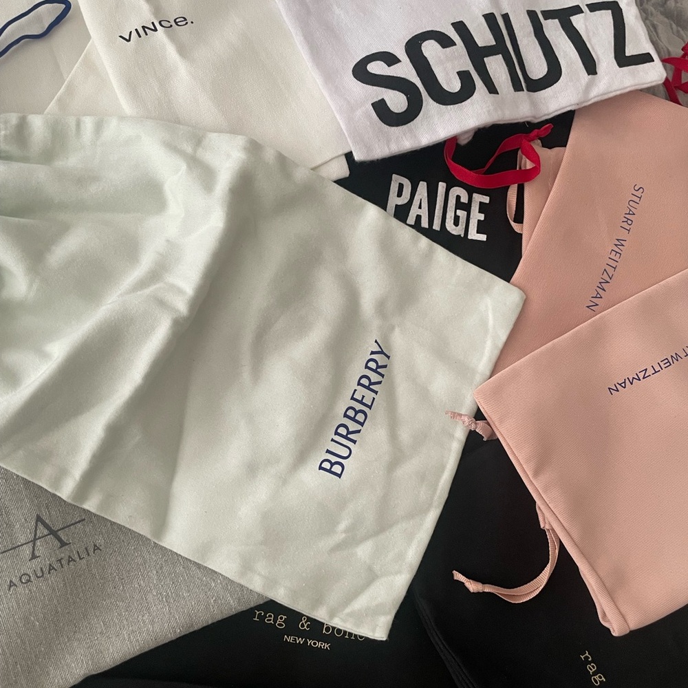 ✨Burberry, Vince, Stuart Weitzman, Rag & Bone, Paige, Schutz, Aquatalia dustbags